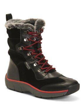 AQUATHERM CANADA Essie Waterproof Cozy Collar Lace Up Winter Boots